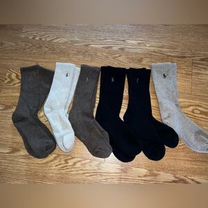 Polo Ralph Lauren ribbed crew socks 6 pack NEW Men or Women’s